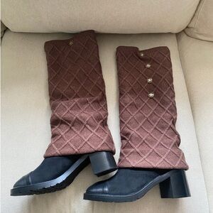 Chanel Black Quilted Women's Boots